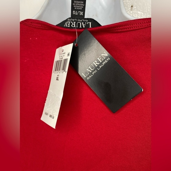 LAUREN RALPH LAUREN XL NWT Classic Red Women's Top - Picture 3 of 3